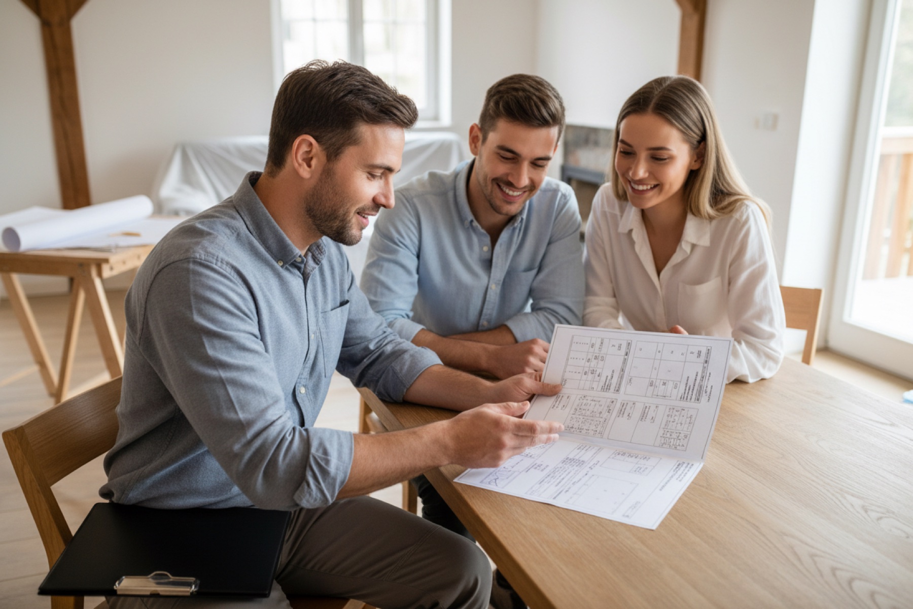 Reviewing a written remodeling estimate together